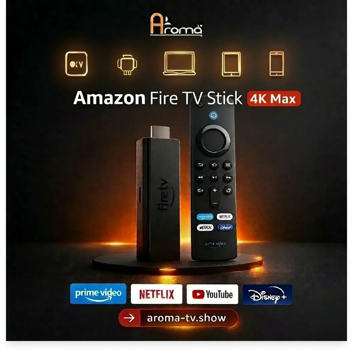 Amazon Fire Tv Stick 4k Max جهاز فقط